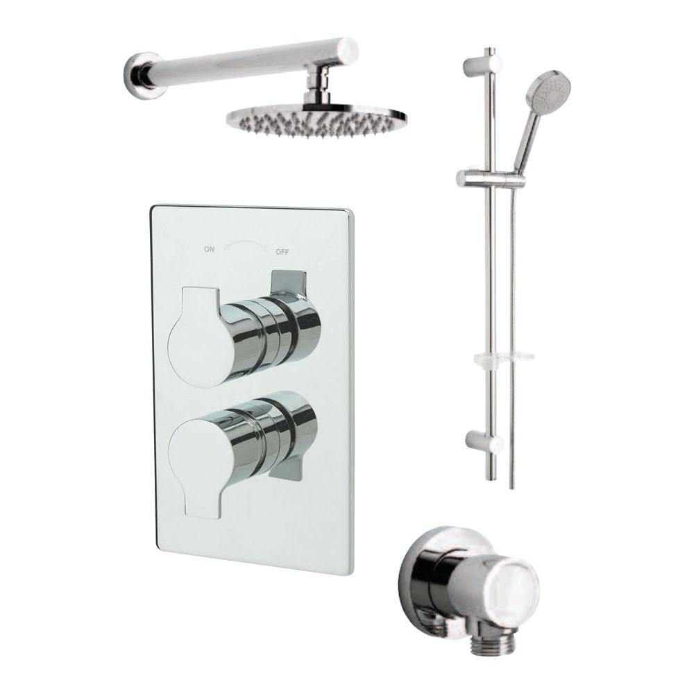 Angle Concealed thermostatic shower valve with 2 way diverter with ...