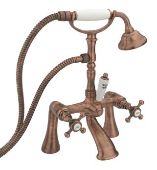 Allora Pillar B/Shower Mixer W/ Kit Copper