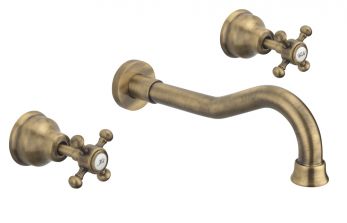Allora 3 Hole W/Mounted Basin C/C Waste Bronze