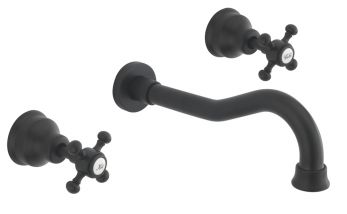 Allora 3 Hole W/Mounted Basin C/C Waste Matt Black