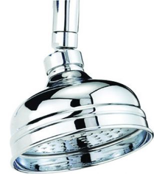 Tre Mercati Traditional 5" Brass Shower Rose & Swivel - Chrome