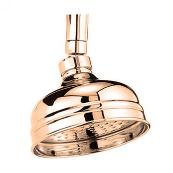 Traditional 5" brass rose & swivel, Antique Gold Plated