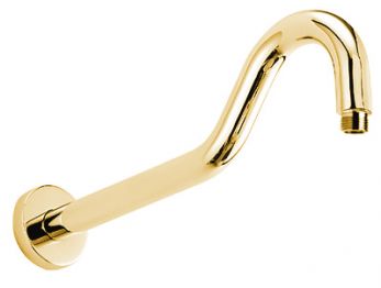 Tre Mercati Curved 340mm Shower Arm Only - Antique Gold