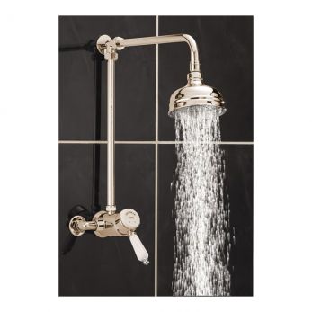 Tre Mercati Traditional Rigid Riser Kit With 5" Rose & Swivel Adaptor - Antique Gold
