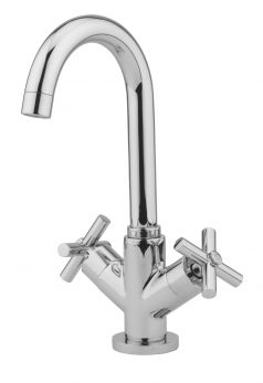 Maverick mono basin mixer with pop up waste and swivel spout, Chrome Plated