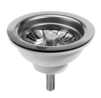 1 1/2" basket strainer waste without overflow, Chrome Plated