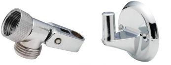 Pin wall bracket complete with swivel knuckle, Chrome Plated