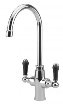 Victoria nero mono sink mixer, Chrome Plated