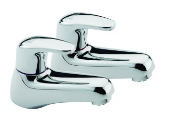 Modena pair of bath taps, Chrome Plated