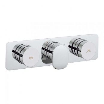 Crosswater Dial Pier 2 Outlet Concealed Thermostatic Shower Valve - Landscape