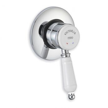 Victoria exposed/concealed shower valve, Chrome Plated