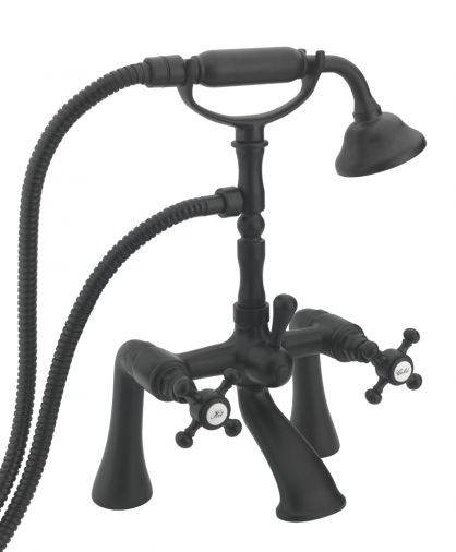 Allora Pillar B/Shower Mixer W/ Kit Matt Black