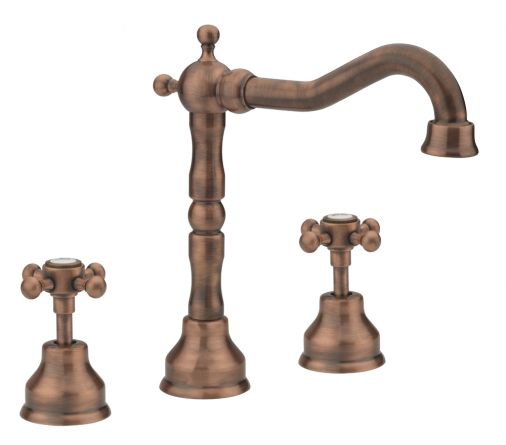 Allora 3 Hole Deck Basin C/C Waste Copper