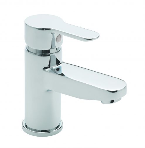 Lollipop mono basin mixer with click clack waste, Chrome Plated