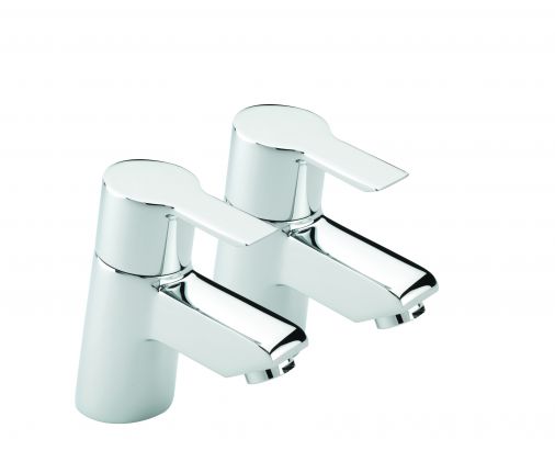 Angle pair of bath taps, Chrome Plated