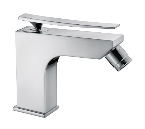 Dance Mono bidet mixer with pop up waste, Chrome Plated