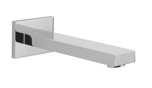 Square wall mounted bath spout, Chrome Plated