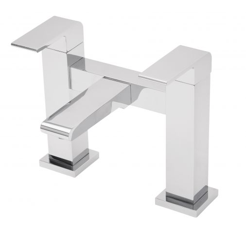 Rubik Pillar bath filler, Chrome Plated