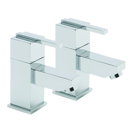 Vespa pair of basin taps, Chrome Plated