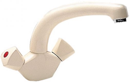Special economy dual flow mono sink mixer, triangular heads, Beige