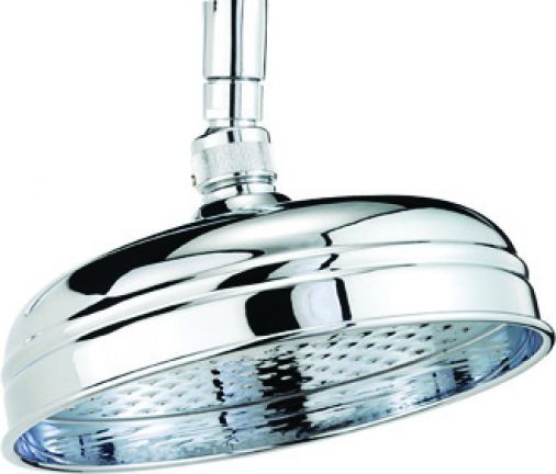 Tre Mercati Traditional 8" Brass Shower Rose & Swivel - Chrome