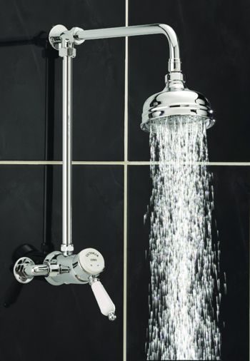 Tre Mercati Traditional Rigid Riser Kit With 5" Rose & Swivel Adapter - Chrome