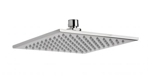 Ultra thin square brass shower rose (200mm), Chrome Plated