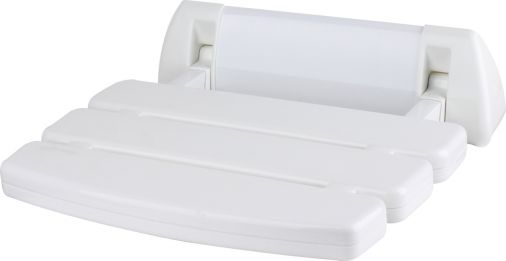 White Plastic Folding Shower Seat, White