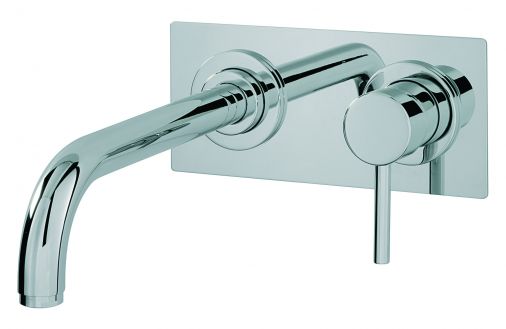 Milan 2 hole wall mounted bath filler , Chrome Plated