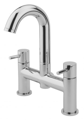 Milan pillar bath filler, Chrome Plated