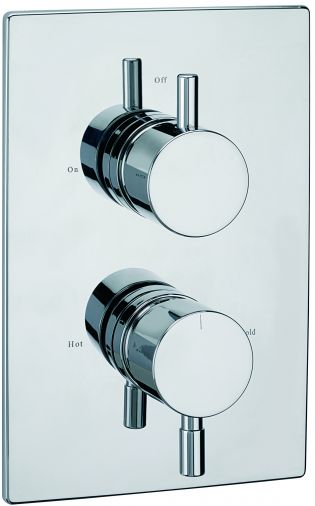 Milan concealed thermostatic shower valve, Chrome Plated