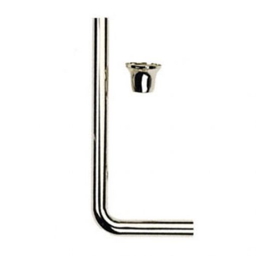 Low level flush pipe kit, Chrome Plated