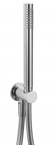 Minimal round wall outlet handset holder kit, Chrome Plated