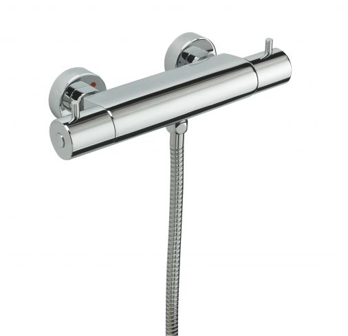 Lever Exposed thermostatic shower valve, Chrome Plated