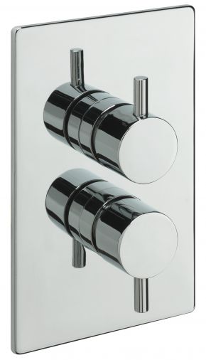 Lever Concealed thermostatic shower valve with 2 way diverter, Chrome Plated