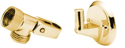 Pin wall bracket complete with swivel knuckle, Antique Gold Plated
