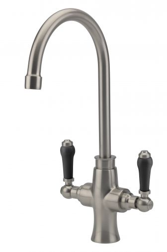 Victoria nero mono sink mixer, Brushed Nickel
