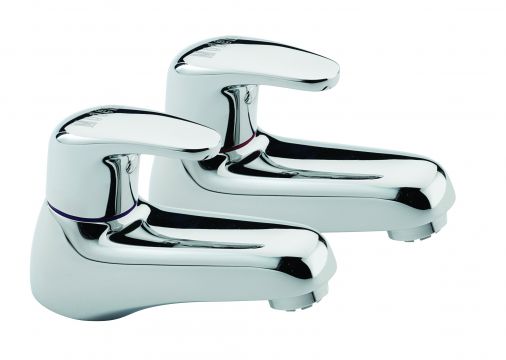 Modena pair of bath taps, Chrome Plated