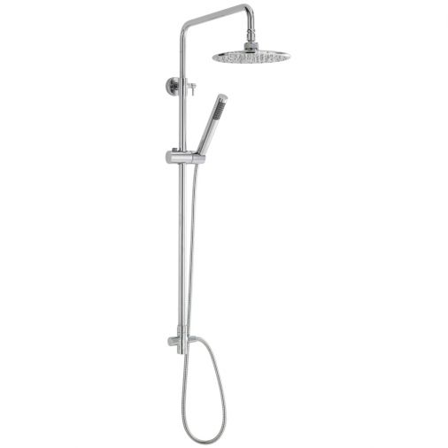 Hudson Reed Telescopic Round Rigid Riser Shower Kit with Handset & Diverter