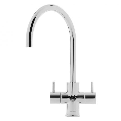 Caple Ardor Puriti Triple Lever Mono Kitchen Mixer & Cold Filtered Water Tap - Chrome