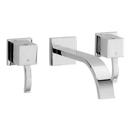 Sagittarius Arke 3 Hole Wall Mounted Bath Mixer