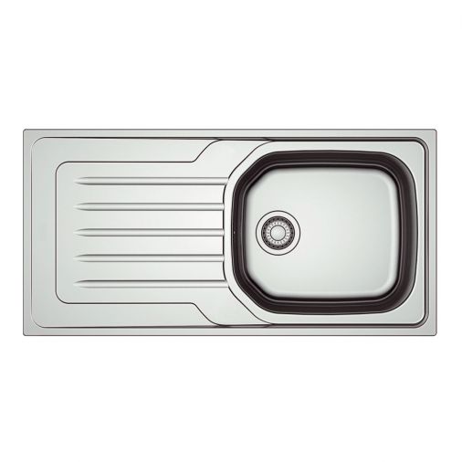 Clearwater Bolero Large Bowl Satin Stainless Steel Sink & Waste- 1000 x 500mm