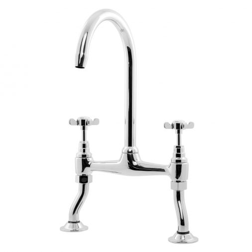 Caple Buckingham Traditional Kitchen Bridge Mixer - Chrome