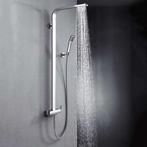 Flova Cascade Exposed Shower Column with Handset & Overhead Shower