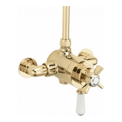 Sagittarius Churchman Exposed D/Control Thermo Shower - Gold