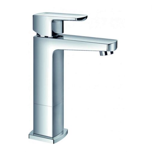 Flova Dekka Mid Height Mono Basin Mixer with Clicker Waste