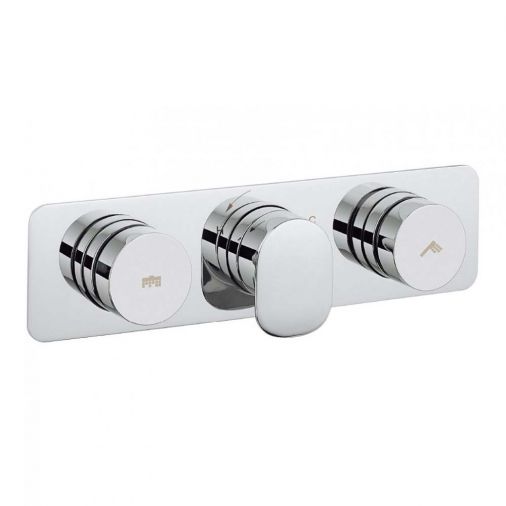 Crosswater Dial Pier 2 Outlet Concealed Thermostatic Shower Valve - Landscape