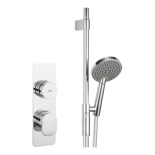Crosswater Dial Pier Concealed Valve with Slide Rail Kit and 3 Mode Shower Handset