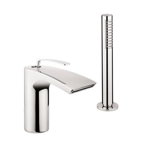Crosswater Essence Deck Mounted Waterfall Bath and Shower Mixer Tap