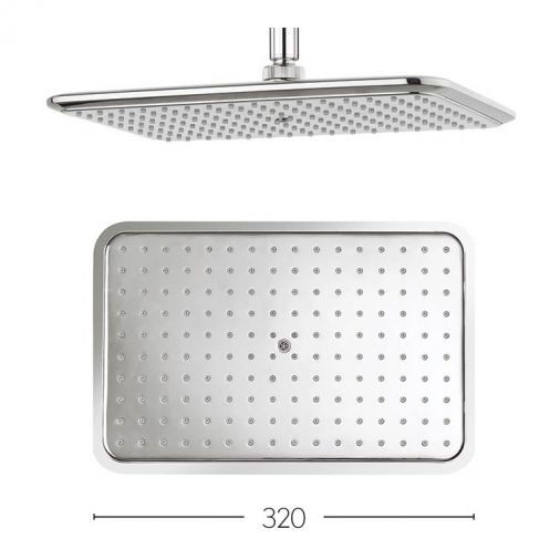 Crosswater Essence High Density ABS 320mm Fixed Shower Head